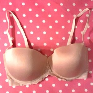 Nude Demi Cup Push Up Bra